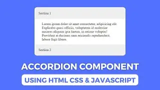 Frontend Machine Coding Interview | Accordion Component | HTML | CSS | Javascript