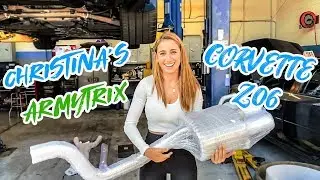 Christina Khalil and Her ARMYTRIX Corvette Z06 - Exhaust Unboxing, Reaction & Sounds!