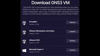 Downloading and configuring the GNS3 VM
