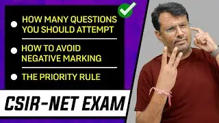 How To Avoid Negative Marking - Crack CSIR NET 2024 | How To Attempt CSIR NET Exam Paper