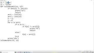 Find if two strings are isomorphic - Leetcode Python solution by Elrik