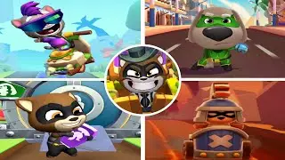 Talking Tom Gold Run, Hero Dash & Time Rush - All Bosses + Cutscenes (No Damage)
