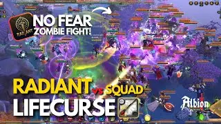 Outnumbered 70 vs 170! [LIGHT] RADIANT vs SQUAD| Lifecurse POV | Albion East