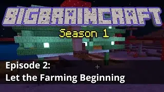 Minecraft Bedrock : BigBrainCraft SMP S1 Episode 2:  Let the Farming Beginning