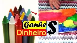 Como fazer pintura em quadro com giz de cera -DIY Ideias - você  precisa testar