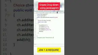 Create Dropdown using java (applet) #java #programming #softwaredeveloper #coder