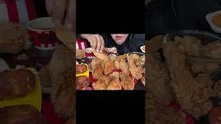 ASMR EATING KFC FRIED CHICKEN,CHICKEN LEG PIECE