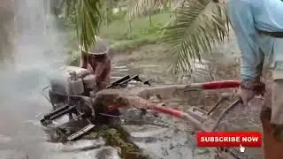 traktor sawah hampir tengelam.