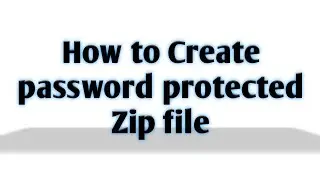 How to create password protected zip file