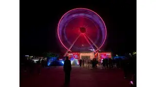 Fotografia de longa exposição da Roda Gigante do Ibirapuera com meu iPhone usando o app Slow Shutter