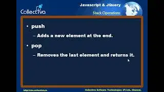 4 Stack Operations    Javascript and JQuery
