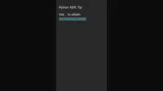 Python Tip: Handy Result of Previous Expression