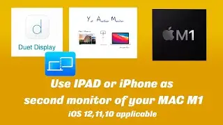 Use iPad or iPhone as dual display or second monitor of MAC M1 - even lower iOS versions applicable