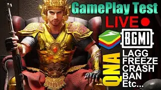 🔴LIVE - BGMI 1.6 on Bluestacks GamePlay test and QNA For Crash , Lagg , Ban and System Requirements