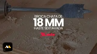 Broca Chata de 18 Mm Com Haste Sextavada Para Madeira - Mtx