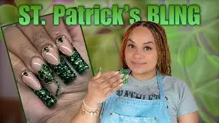 ST.PATRICKS DAY BLING NAILS 🍀  Builder Gel Nails Tutorial - LGNPro