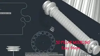 Autocad 3D Modeling - customized pillar Architecture