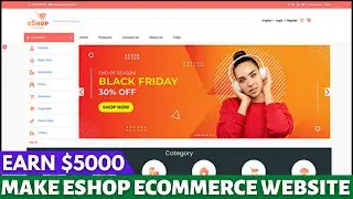 Create own ecommerce website || eShop Web PHP Script Free Download || How to Make eShop Website