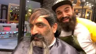 Babamın 1 Yıllık Saçını Sakalını Kestik!!?