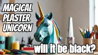 Diy black unicorn using plaster of Paris and a touch of magic?#diy #jdiction