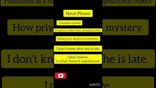 Noun phrase | phrase patterns | phrase | English grammar| Subject | object| 