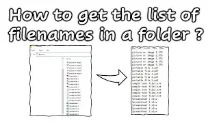 How to get the list of filenames in a folder at one click