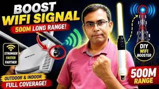 how to , increase wifi signal strength , 500M Range Coverage Outdoor and Indoor ,  wifi booster