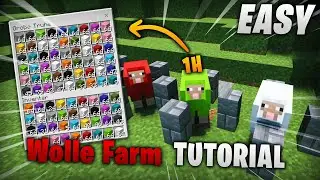 Easiest Automatic WOOL Farm Minecraft 1.21 Bedrock Tutorial