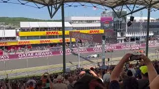 F2 Sprint Race start in Hungary - Hungaroring, 2023.