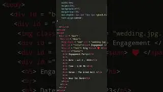 html css use create wedding page 