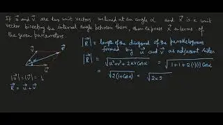 Resultant of Two Unit Vectors (NEET, Airforce, Naval Academy, CBSE)