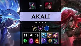 Akali Mid vs Katarina: Legendary - EUW Master Patch 14.20