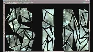 Photoshop Speed Art - Broken Glass Text