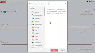 Adding Activities and Resources in Moodle