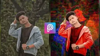 picsart photo editing tutorial || picsart mirror glitch background change editing __