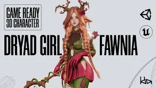 PREVIEW - GAME-READY 3D Character - Dryad Girl Fawnia