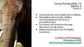 Postgresql 15 - Básico 2 - Sesión 4