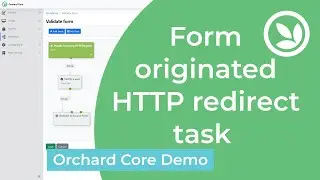 Form originated HTTP redirect task - Orchard Core Demo
