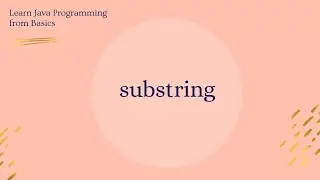 substring method in java