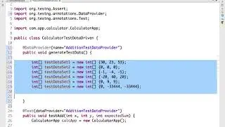 TestNG DataProvider