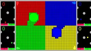 Multiply or Release N°1 - with explosion - marble race in Algodoo