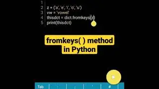 fromkeys( ) method in Python 