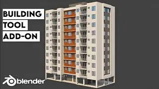 modeling building with building tool add-on|blender tutorial
