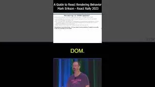 Rendering in react is not a bad thing! #react #javascript
