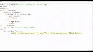 Python Program to Check whether a Number is Binary or Not.
