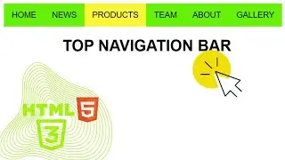 how to create a top navigation bar with HTML and CSS for Beginners
