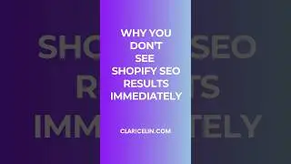 Why you often don't see Shopify SEO results immediately 