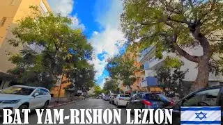 from BAT YAM to RISHON LEZION. 2024 driving in israel, road trip