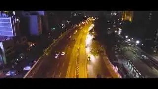 First flight DJI PHANTOM 3 LOWLIGHT NIGHT RIDE IN THE SKY