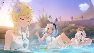 Lumine and Mualani Swimsuit scene Natlan Archon Quest 5.0 Genshin Impact HD